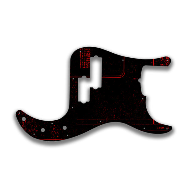 Fender Fender P Bass 5 String Standard Profile Custom Pickguard Scratchplate ABSTRACT Design