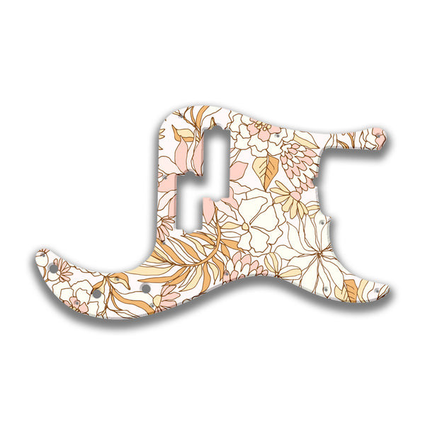 Fender Fender P Bass 5 String Standard Profile Custom Pickguard Scratchplate FLOWERS Design