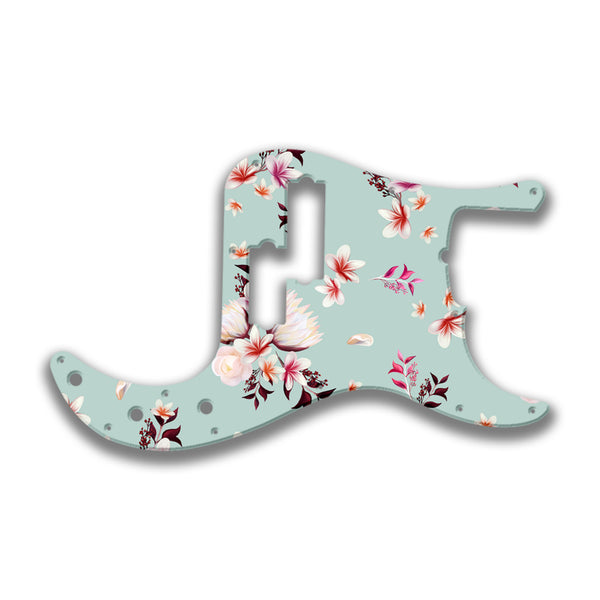 Fender Fender P Bass 5 String Standard Profile Custom Pickguard Scratchplate FLOWERS Design