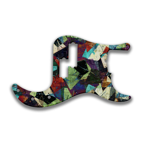 Fender Fender P Bass 5 String Standard Profile Custom Pickguard Scratchplate GEOMETRIC Design