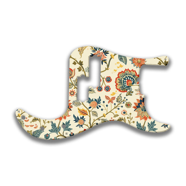 Fender Fender P Bass 5 String Standard Profile Custom Pickguard Scratchplate INDIAN_FLORAL Design