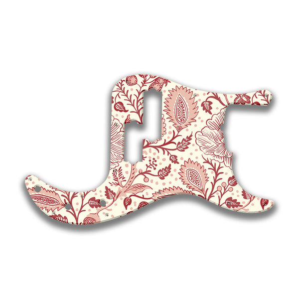 Fender Fender P Bass 5 String Standard Profile Custom Pickguard Scratchplate INDIAN_FLORAL Design