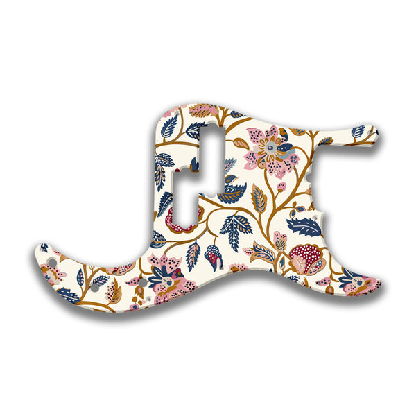 Fender Fender P Bass 5 String Standard Profile Custom Pickguard Scratchplate INDIAN_FLORAL Design