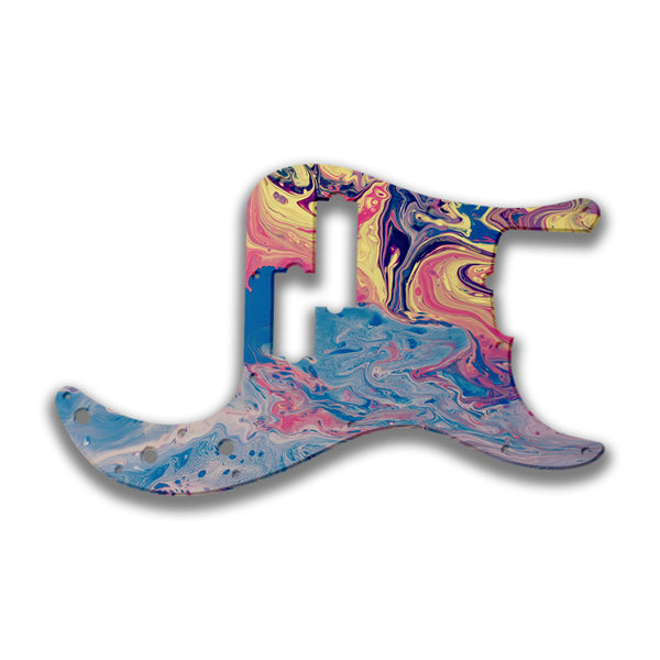 Fender Fender P Bass 5 String Standard Profile Custom Pickguard Scratchplate Pscychedelic Design