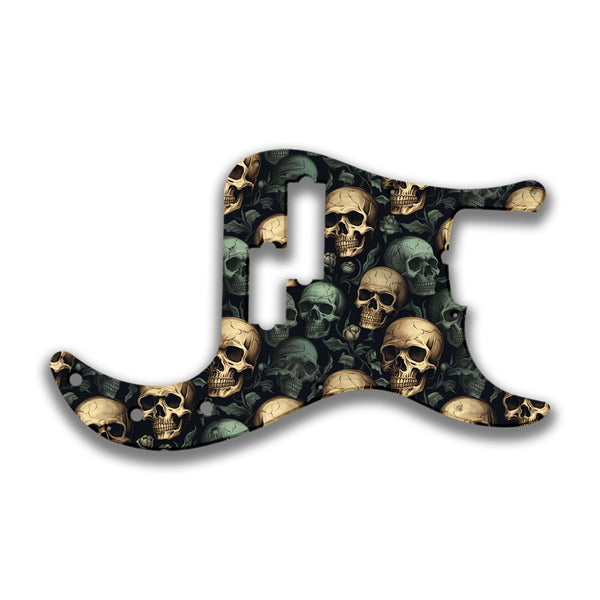 Fender Fender P Bass 5 String Standard Profile Custom Pickguard Scratchplate SKULL Design