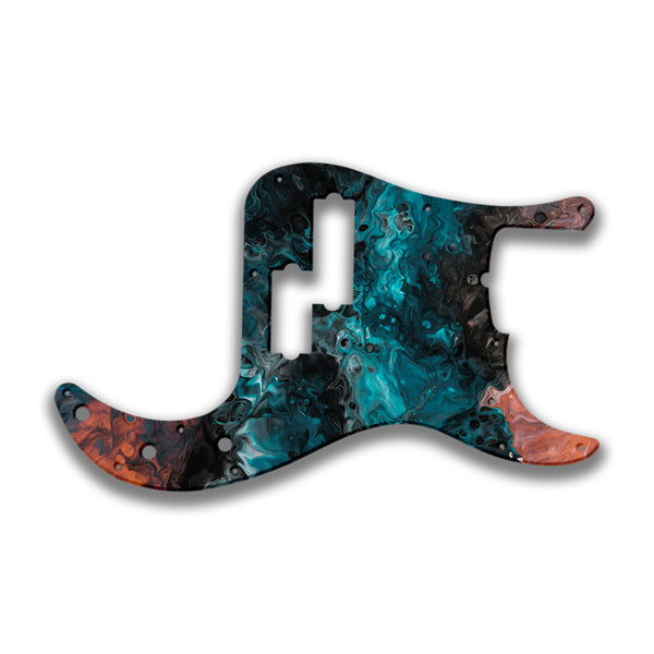 Fender Fender P Bass 5 String Standard Profile Custom Pickguard Scratchplate SWIRL Design