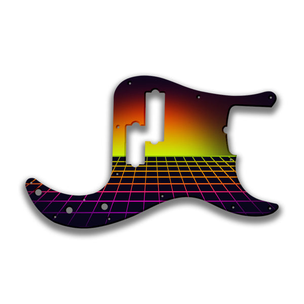 Fender Fender P Bass 5 String Standard Profile Custom Pickguard Scratchplate TRON Design