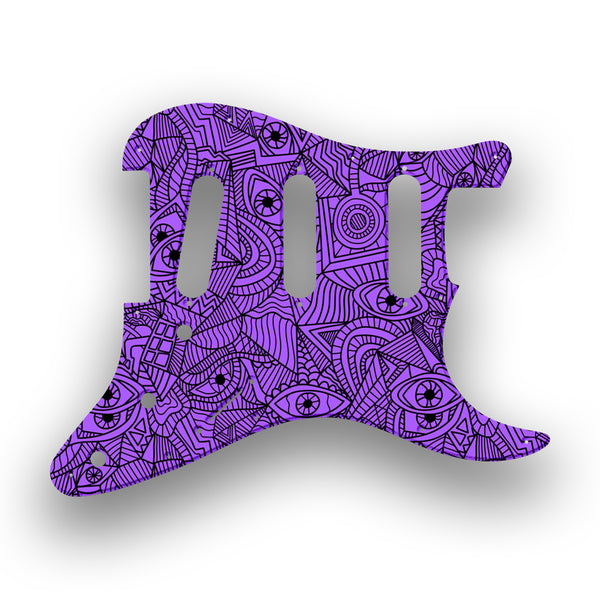 Fender Fender Stratocaster SSS 11 Hole '62(RI) Profile Custom Pickguard Scratchplate Abstract Design