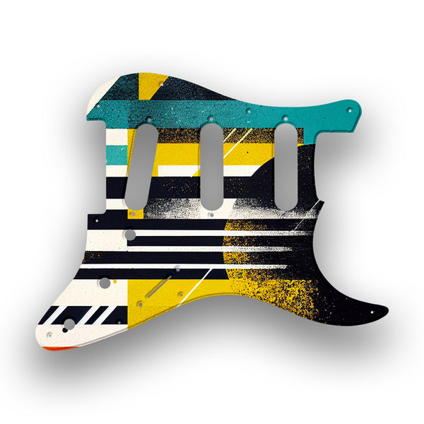 Fender Fender Stratocaster SSS 11 Hole '62(RI) Profile Custom Pickguard Scratchplate ABSTRACT Design