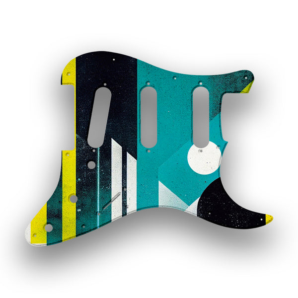 Fender Fender Stratocaster SSS 11 Hole '62(RI) Profile Custom Pickguard Scratchplate ABSTRACT Design