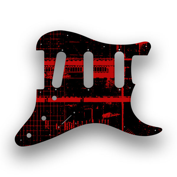 Fender Fender Stratocaster SSS 11 Hole '62(RI) Profile Custom Pickguard Scratchplate ABSTRACT Design