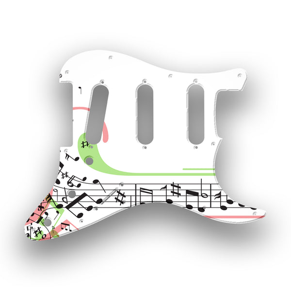 Fender Fender Stratocaster SSS 11 Hole '62(RI) Profile Custom Pickguard Scratchplate Music Design