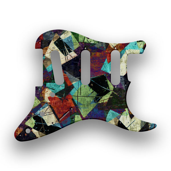 Fender Fender Stratocaster SSS 11 Hole Hendrix Profile Custom Pickguard Scratchplate GEOMETRIC Design