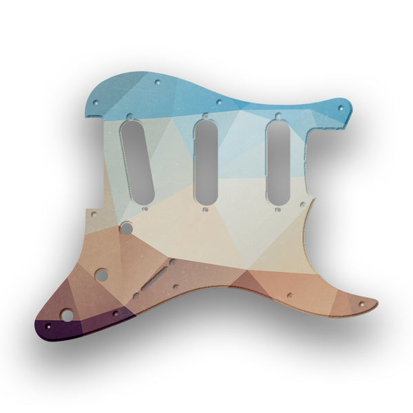 Fender Fender Stratocaster SSS 11 Hole Hendrix Profile Custom Pickguard Scratchplate POLYGON Design