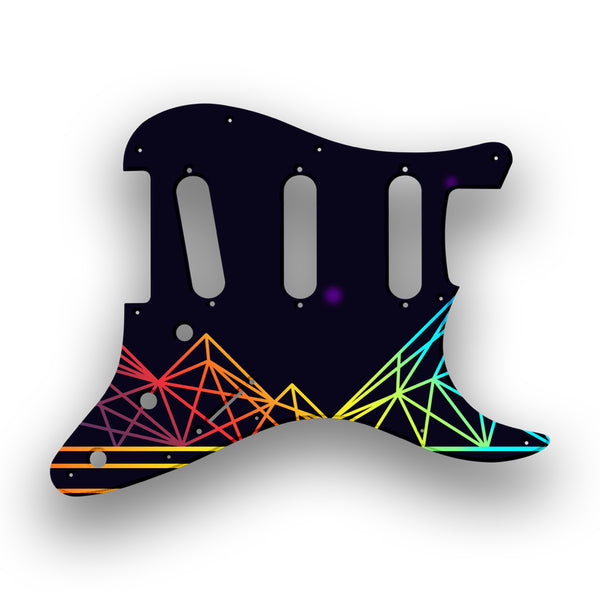 Fender Fender Stratocaster SSS 11 Hole Hendrix Profile Custom Pickguard Scratchplate TRON Design