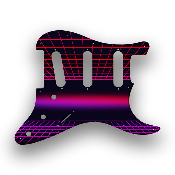 Fender Fender Stratocaster SSS 11 Hole Hendrix Profile Custom Pickguard Scratchplate TRON Design