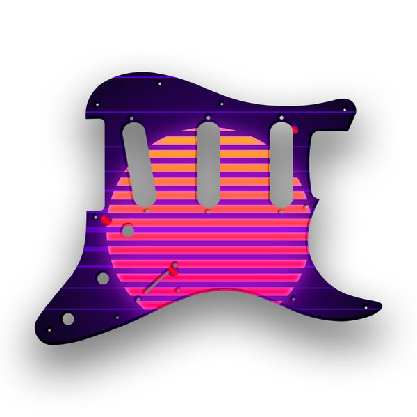 Fender Fender Stratocaster SSS 11 Hole Hendrix Profile Custom Pickguard Scratchplate TRON Design