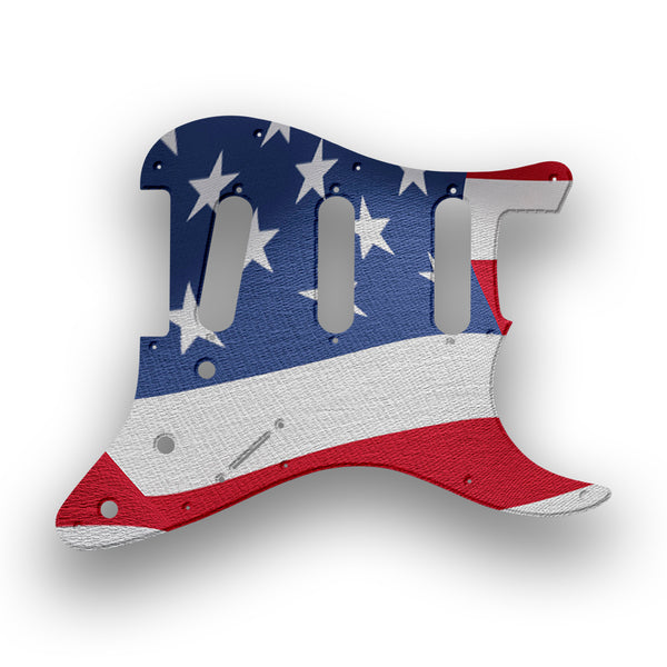 Fender Fender Stratocaster SSS 11 Hole (Standard) Profile Custom Pickguard Scratchplate Flag Design