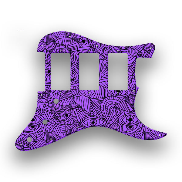 Fender Fender Stratocaster HHH Profile Custom Pickguard Scratchplate Abstract Design