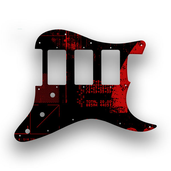 Fender Fender Stratocaster HHH Profile Custom Pickguard Scratchplate ABSTRACT Design