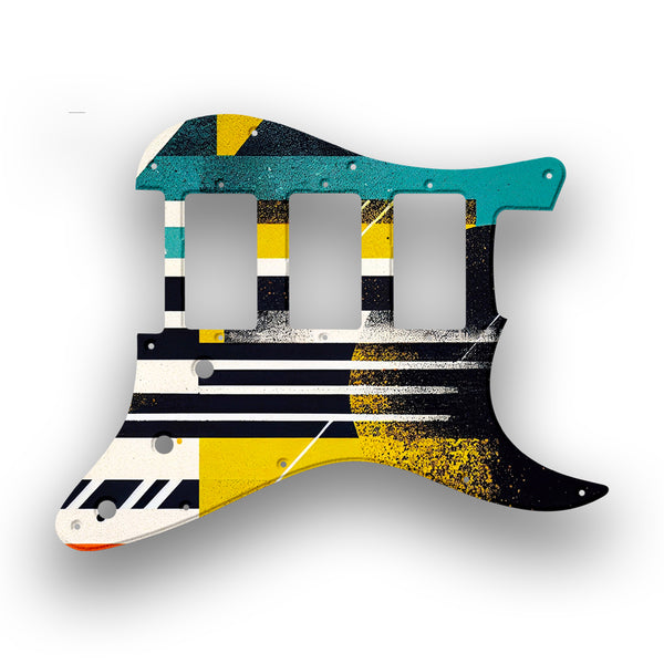 Fender Fender Stratocaster HHH Profile Custom Pickguard Scratchplate ABSTRACT Design