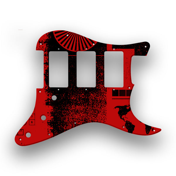 Fender Fender Stratocaster HHH Profile Custom Pickguard Scratchplate ABSTRACT Design