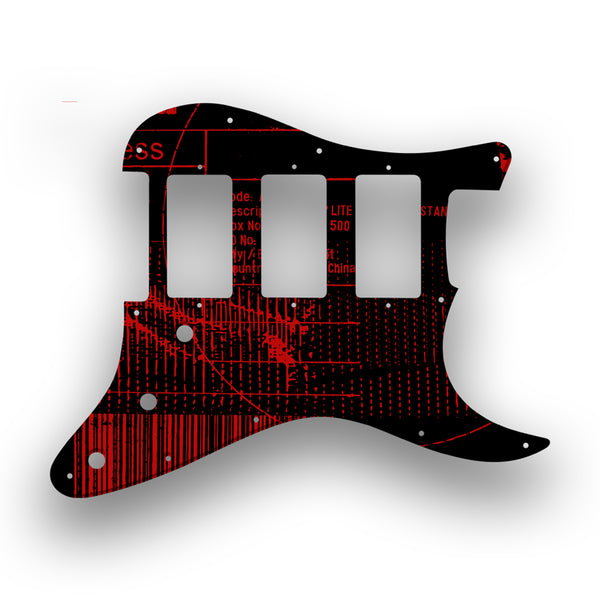 Fender Fender Stratocaster HHH Profile Custom Pickguard Scratchplate ABSTRACT Design