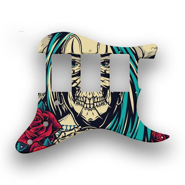 Fender Fender Stratocaster HHH Profile Custom Pickguard Scratchplate Skull Design