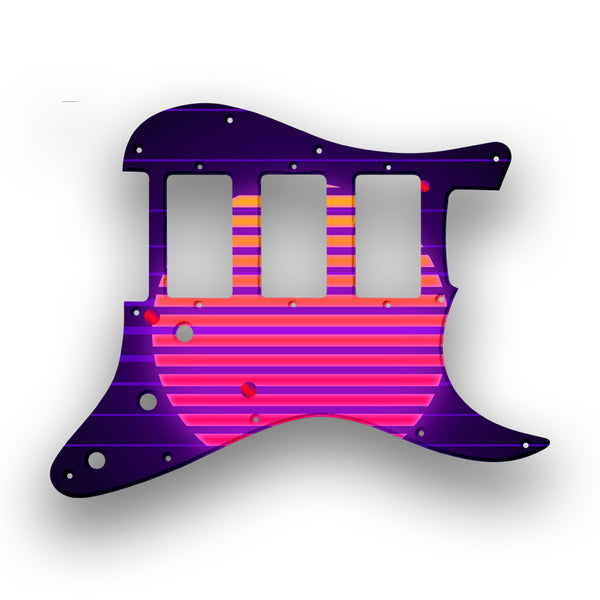 Fender Fender Stratocaster HHH Profile Custom Pickguard Scratchplate TRON Design