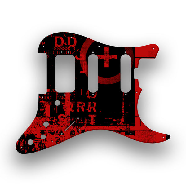 Fender Fender Stratocaster HSS Shawbucker Elite Profile Custom Pickguard Scratchplate ABSTRACT Design