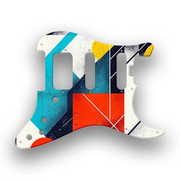 Fender Fender Stratocaster HSS Shawbucker Elite Profile Custom Pickguard Scratchplate ABSTRACT Design