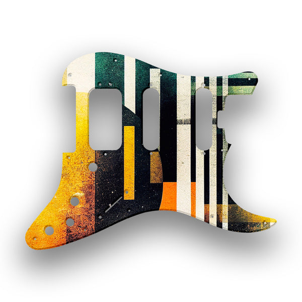 Fender Fender Stratocaster HSS Shawbucker Elite Profile Custom Pickguard Scratchplate ABSTRACT Design