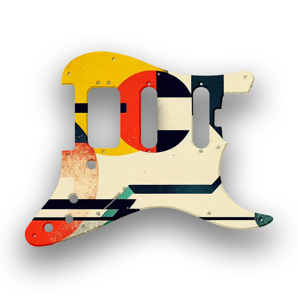 Fender Fender Stratocaster HSS Shawbucker Elite Profile Custom Pickguard Scratchplate ABSTRACT Design