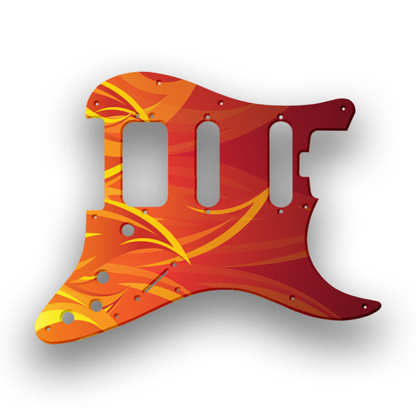 Fender Fender Stratocaster HSS Shawbucker Elite Profile Custom Pickguard Scratchplate Fire Design