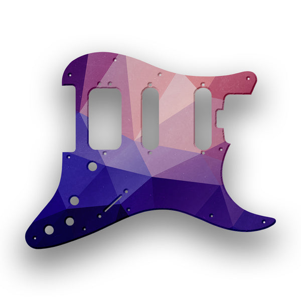 Fender Fender Stratocaster HSS Shawbucker Elite Profile Custom Pickguard Scratchplate POLYGON Design