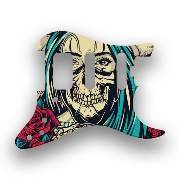 Fender Fender Stratocaster HSS Shawbucker Elite Profile Custom Pickguard Scratchplate Skull Design