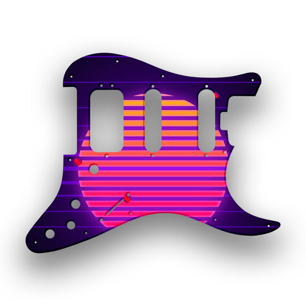 Fender Fender Stratocaster HSS Shawbucker Elite Profile Custom Pickguard Scratchplate TRON Design