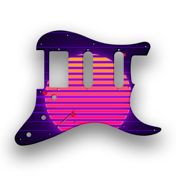 Fender Fender Stratocaster SSH Profile A Custom Pickguard Scratchplate TRON Design