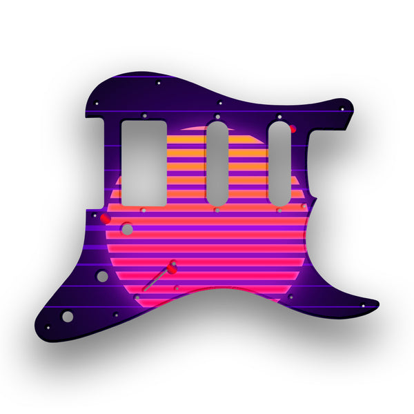 Fender Fender Stratocaster SSH Profile B Custom Pickguard Scratchplate TRON Design