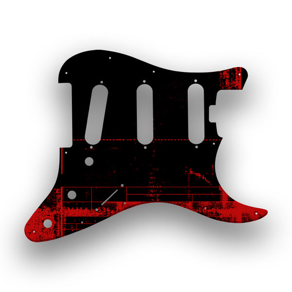 Fender Fender Stratocaster SSS American Elite Profile Custom Pickguard Scratchplate ABSTRACT Design