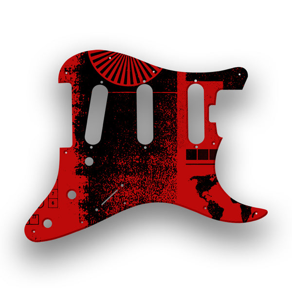 Fender Fender Stratocaster SSS American Elite Profile Custom Pickguard Scratchplate ABSTRACT Design