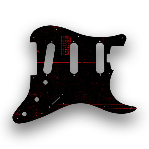 Fender Fender Stratocaster SSS American Elite Profile Custom Pickguard Scratchplate ABSTRACT Design