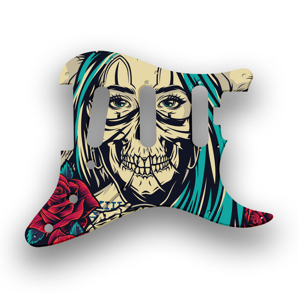 Fender Fender Stratocaster SSS American Elite Profile Custom Pickguard Scratchplate Skull Design