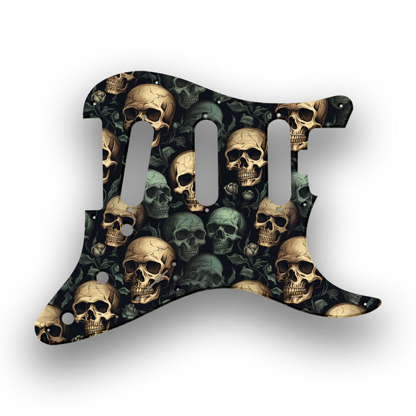 Fender Fender Stratocaster SSS American Elite Profile Custom Pickguard Scratchplate SKULL Design