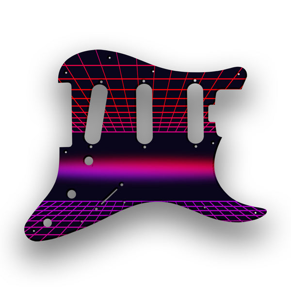 Fender Fender Stratocaster SSS American Elite Profile Custom Pickguard Scratchplate TRON Design