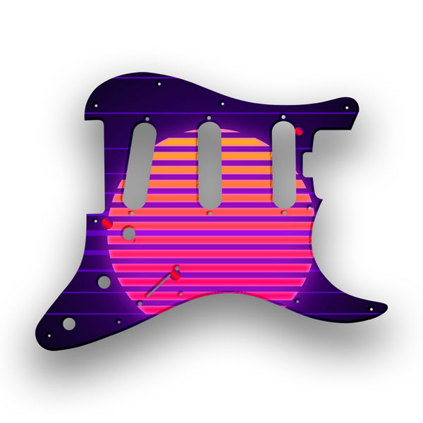 Fender Fender Stratocaster SSS American Elite Profile Custom Pickguard Scratchplate TRON Design