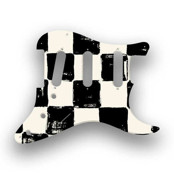 Fender Fender Squire Affinity SSS 11 Hole Stratocaster Profile Custom Pickguard Scratchplate CHESS Design