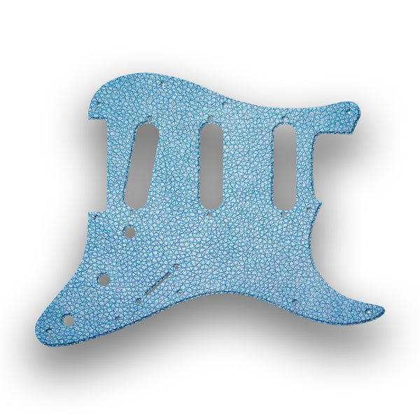 Fender Fender Squire Affinity SSS 11 Hole Stratocaster Profile Custom Pickguard Scratchplate LEATHER Design