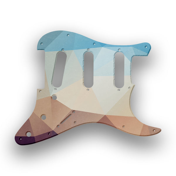 Fender Fender Squire Affinity SSS 11 Hole Stratocaster Profile Custom Pickguard Scratchplate POLYGON Design