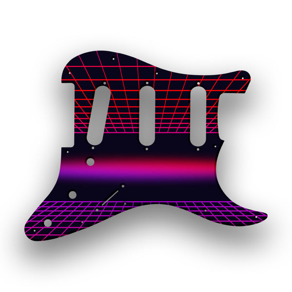 Fender Fender Squire Affinity SSS 11 Hole Stratocaster Profile Custom Pickguard Scratchplate TRON Design